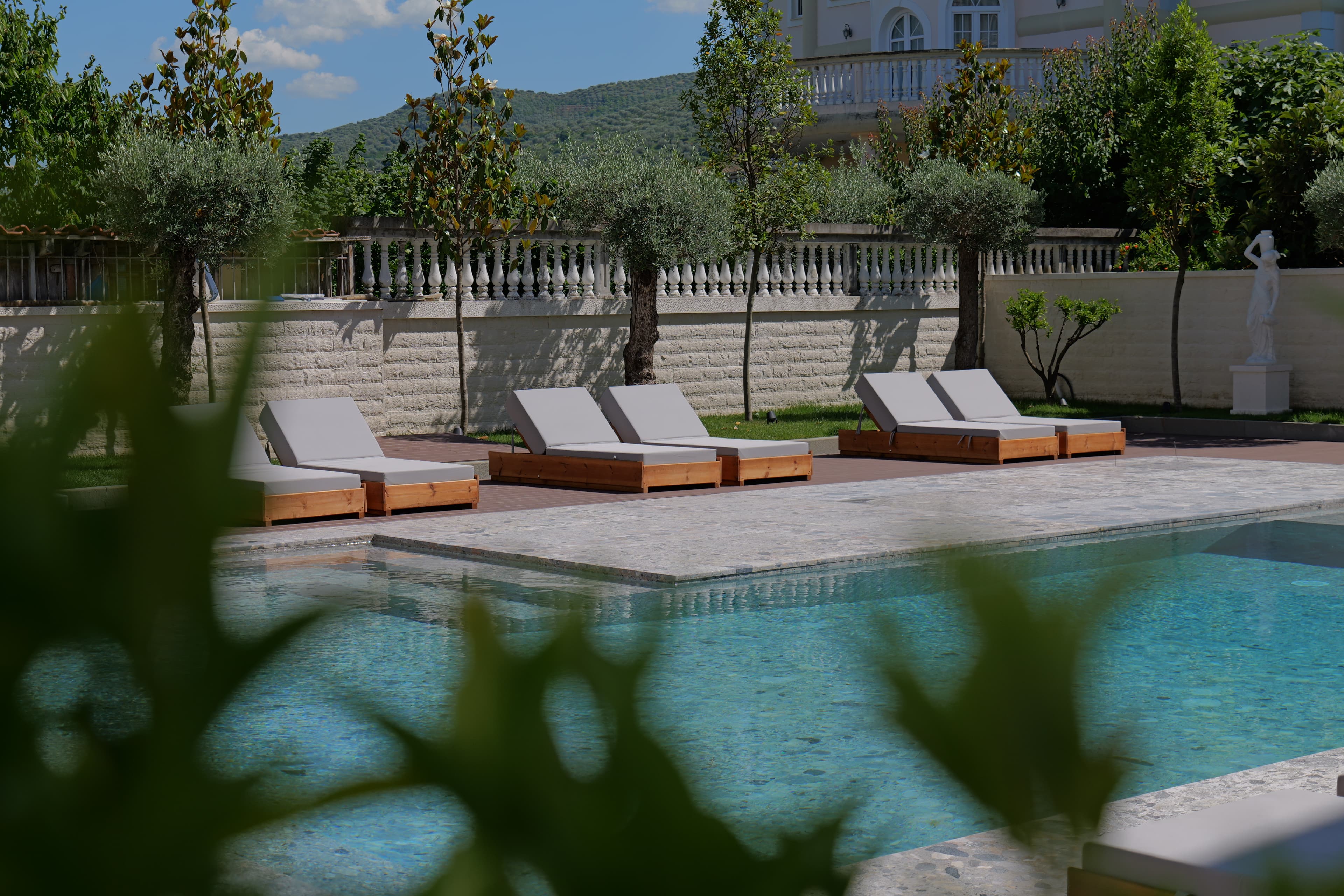 Poolside comfort and sunbeds