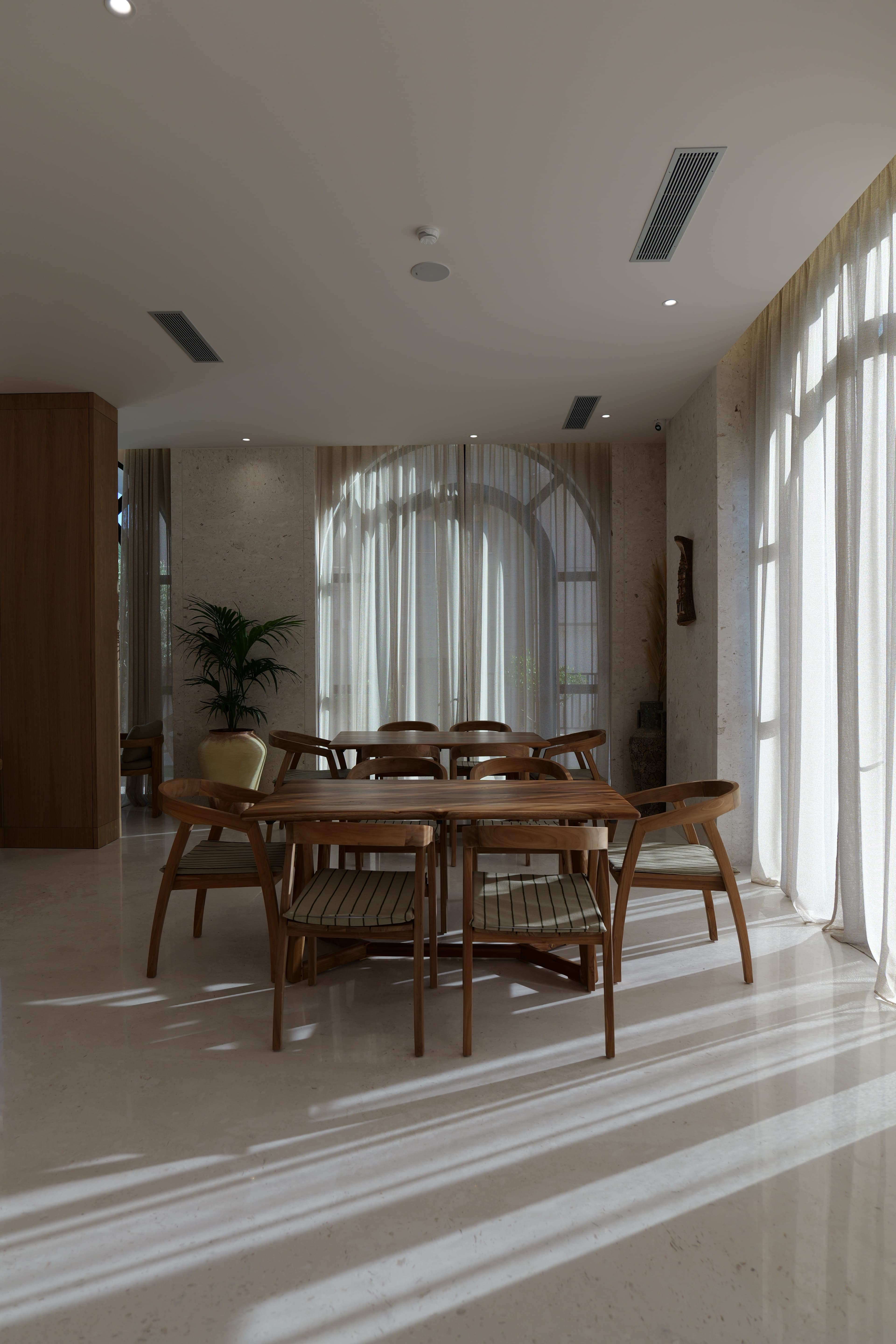 Warm and welcoming restaurant seating